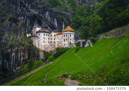 Magical Predjama Cave Castle on the cliffs in Slovenia Magical Predjama Cave Castle on the cliffs in Slovenia 108473570