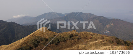 Ghorepani Poon Hill Trek seen from Muldai View Point, Nepal. 108473696