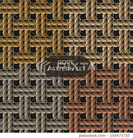 Seamless patterns with loose interwoven ropes 108473785