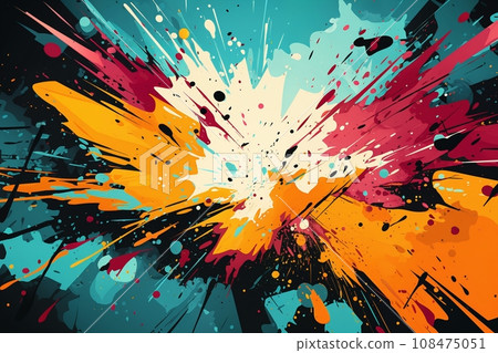 abstract painted background, multicolored, with strokes and splashes as a wallpaper abstract painted background, multicolored, with strokes and splashes as a wallpaper 108475051