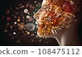 Mouth oral microbiome , bacterial microbiota art banner with empty space , generate by AI 108475112