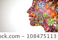 Mouth oral microbiome , bacterial microbiota art banner with empty space , generate by AI 108475113