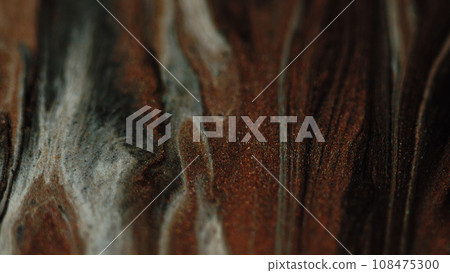 Glitter drip paint flow metallic fluid cascade 108475300