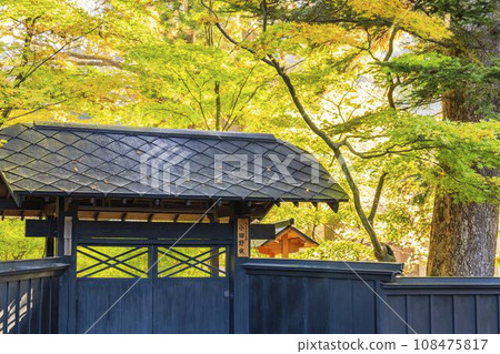 Kakunodate Samurai Residence Street (Odano House) autumn leaves scenery in Semboku City, Akita Prefecture 108475817