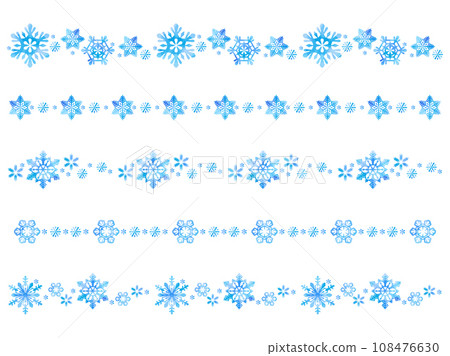 藍色雪花插畫素材 藍色雪花插畫素材 108476630