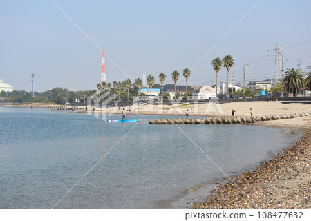 landscape with calm sea landscape with calm sea 108477632