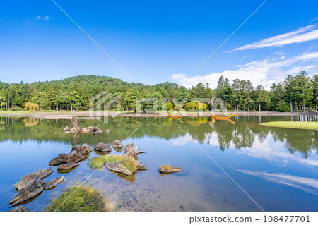 Motsuji Temple, Dejima Iwagumi and Ikenaka Stone; Heian period Pure Land garden remains, which are especially valuable in the history of Japanese gardens; a World Heritage Site 108477701