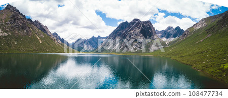Beautiful mountain and lake landscape in China Beautiful mountain and lake landscape in China 108477734