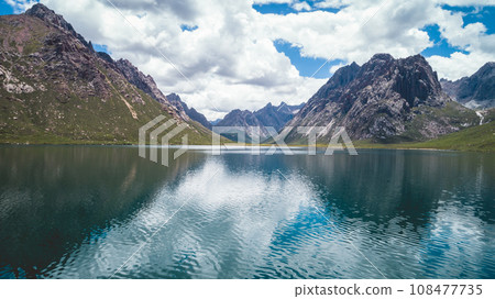 Beautiful mountain and lake landscape in China Beautiful mountain and lake landscape in China 108477735