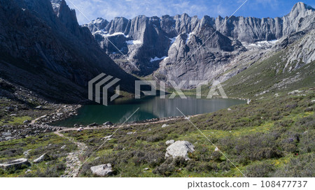 Beautiful mountain and lake landscape in China Beautiful mountain and lake landscape in China 108477737