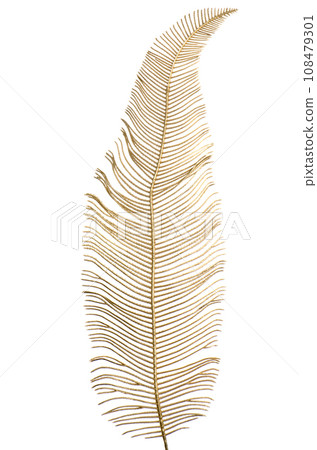 Christmas decorative golden leaves 108479301