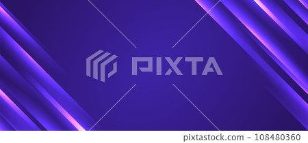 Glowing diagonal lines background. Purple neon gradient stripes wallpaper. Abstract motion effect light trails backdrop for banner, poster, presentation, cover, booklet, brochure, flyer. Vector Glowing diagonal lines background. Purple neon gradient stripes wallpaper. Abstract motion effect light trails backdrop for banner, poster, presentation, cover, booklet, brochure, flyer. Vector 108480360