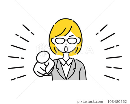 Pointing business woman 108480362