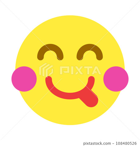 Color style icons representing facial expressions, deliciousness, and deliciousness Color style icons representing facial expressions, deliciousness, and deliciousness 108480526