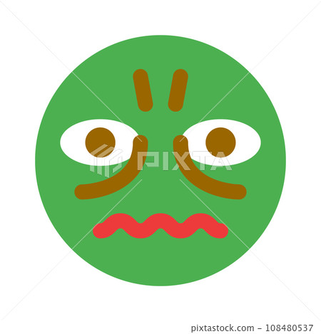 代表臉部表情、耐心和疼痛的顏色樣式圖標 108480537