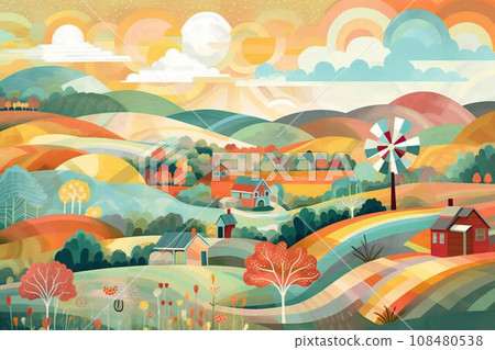 風景與秋天的風景 108480538