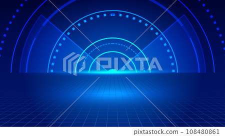 藍色抽象的技術背景 108480861