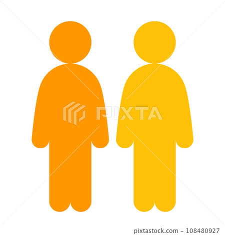 Color style icon representing two users Color style icon representing two users 108480927
