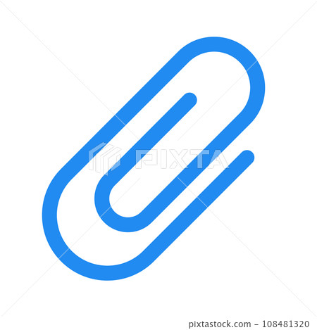 Color style icons representing stationery, paper clips and gem clips Color style icons representing stationery, paper clips and gem clips 108481320