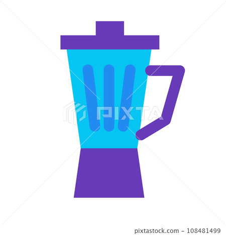 代表家用電器、果汁機和攪拌機的顏色樣式圖標 108481499