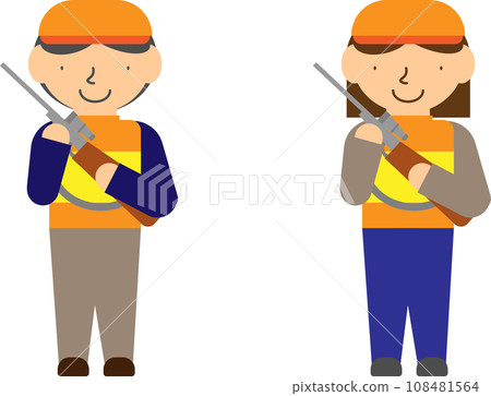 Hunter male and female image material set Hunter male and female image material set 108481564