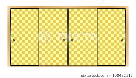 四扇日式拉門插畫 108482112