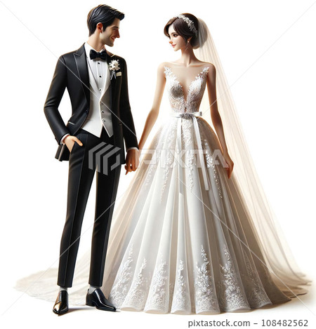 Bride and Groom-Generative AI 108482562
