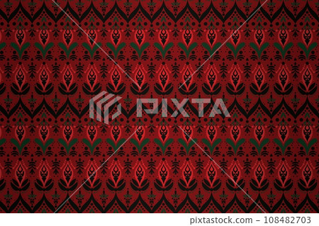 Festive Christmas Background, Red and Black Diamond Pattern 108482703