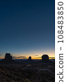 Monument Valley rocks rising against the dawn sky 108483850