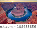 Horseshoe Bend where you can see the sunset just before sunset 108483856