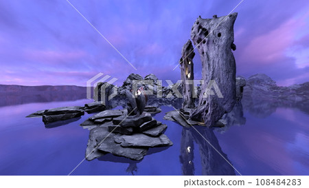 Entrance to a floating fortress 108484283