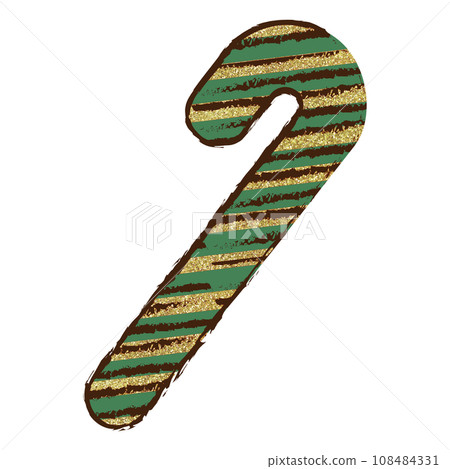 Illustration material Christmas candy hand-painted gold 108484331