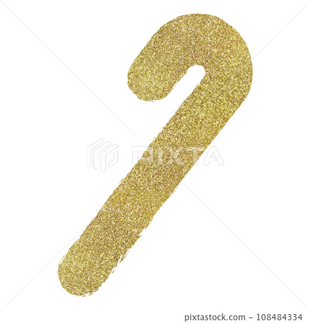 Illustration material Christmas candy hand-painted gold 108484334