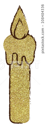 Illustration material candle candlestick hand drawn gold Illustration material candle candlestick hand drawn gold 108484336