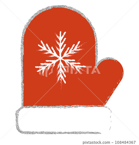 Illustration material gloves hand-painted silver 108484367