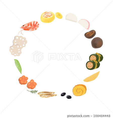 手繪各種圓形框架 108484448