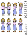 女性插畫變異全身 108484503