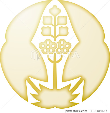 Family crest Kinoshita sawa [gold] 108484664