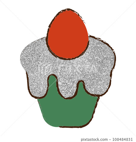 Illustration material cake strawberry hand drawn silver Illustration material cake strawberry hand drawn silver 108484831