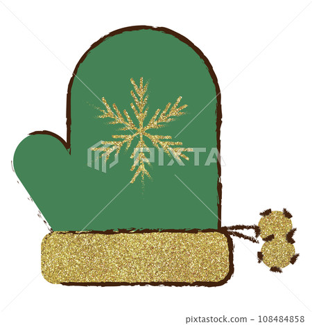 Illustration material gloves hand drawn gold Illustration material gloves hand drawn gold 108484858