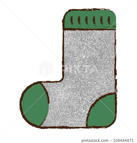 Illustration material socks hand-painted silver Illustration material socks hand-painted silver 108484871
