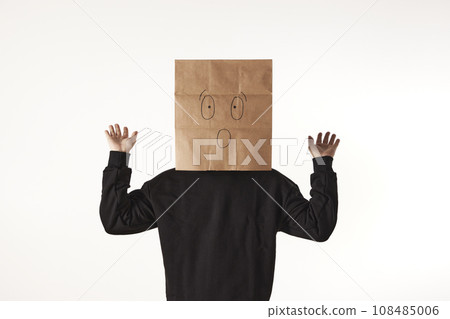 Various emotions and movements of the person wearing the mask. 108485006