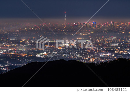 《Tokyo》Tokyo distant city night view/view from the mountains 《Tokyo》Tokyo distant city night view/view from the mountains 108485121