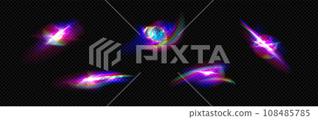 Diamond light refraction overlay effects set 108485785
