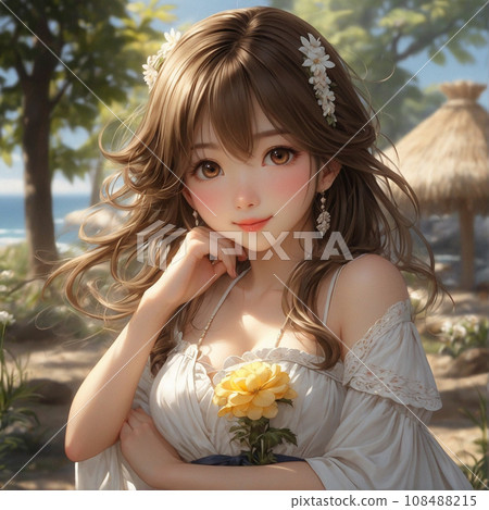 Beautiful sandy beach 108488215