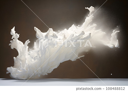Abstract Motion of White Foam Flying in Air in Studio Light Abstract Motion of White Foam Flying in Air in Studio Light 108488812
