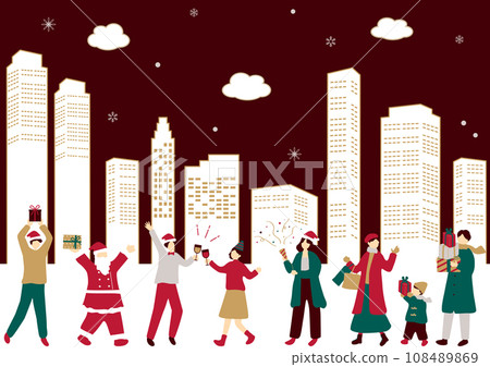 享受聖誕節的人們 享受聖誕節的人們 108489869