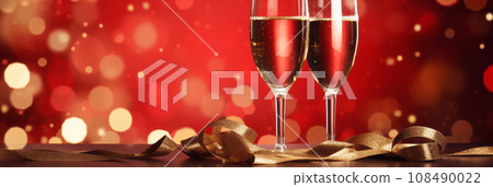 Two glasses of champagne. 108490022