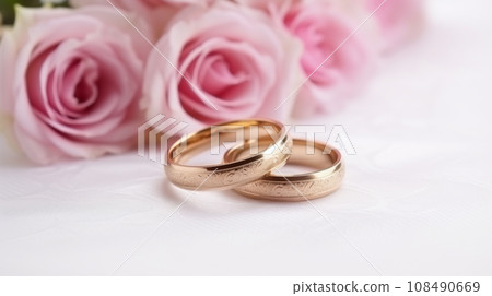 wedding rings, wedding invitation background 108490669