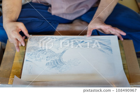 浮世繪製作之前的印刷過程 108490967